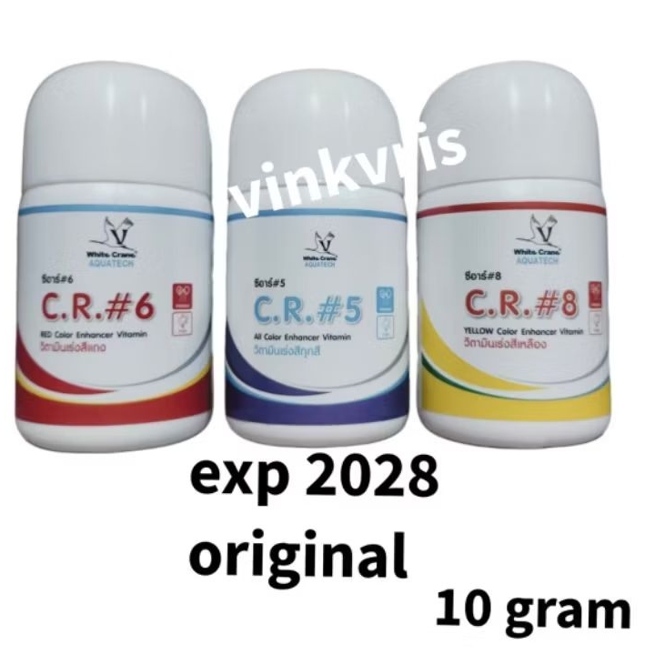 cr5 cr6 cr8 color rich 10 gram  vitamin pewarna arwana diskes.louhan