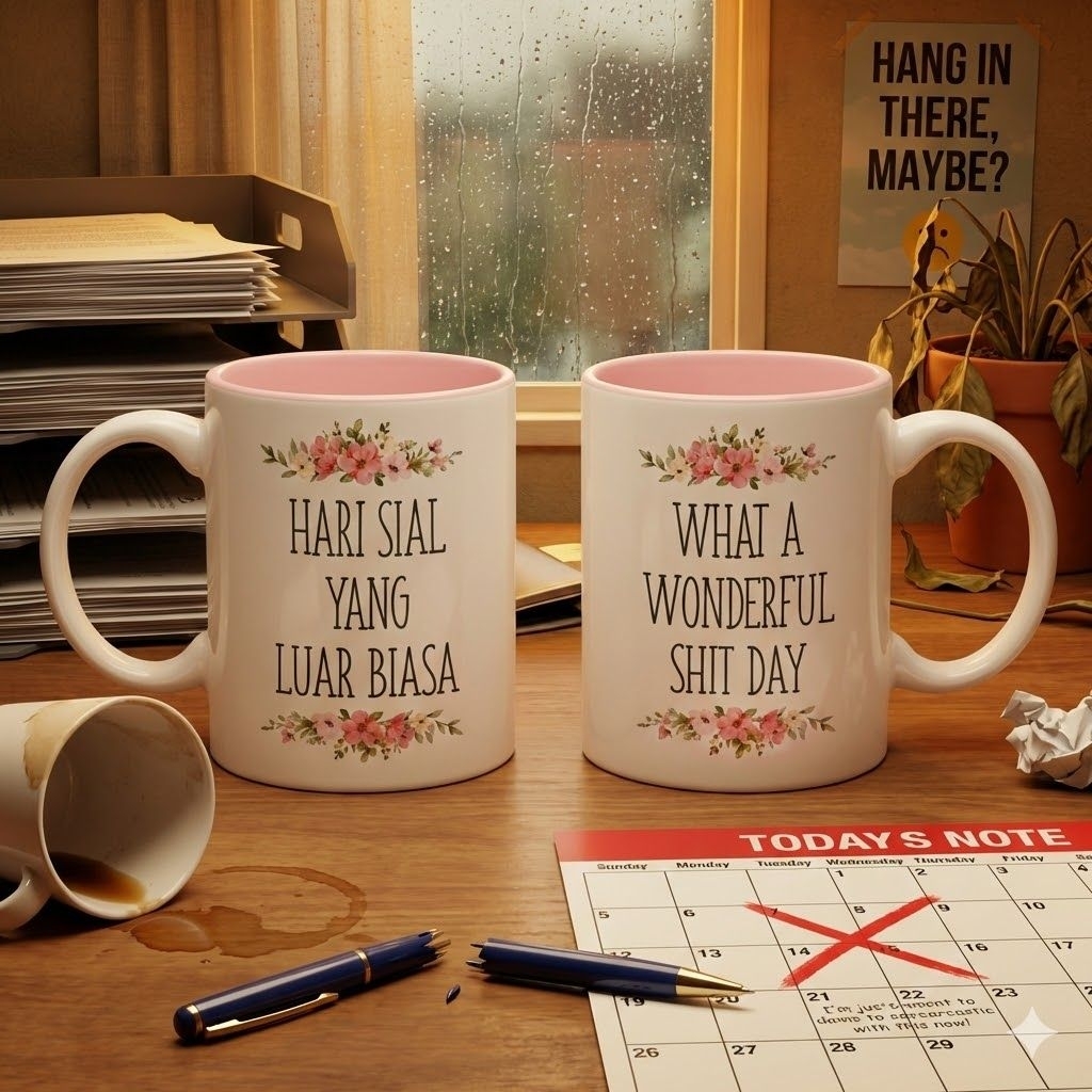 Cangkir Lucu Hari Sial yang Luar Biasa