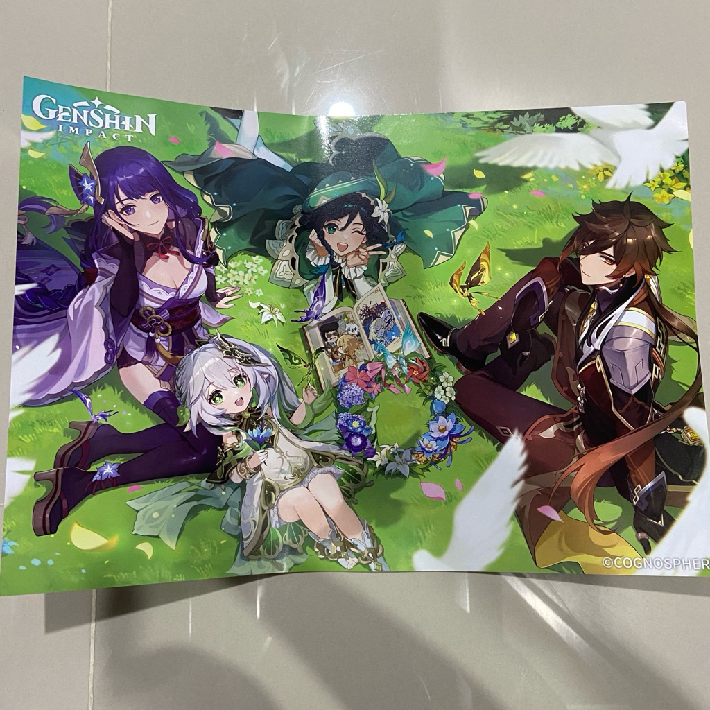 Genshin Impact Poster 4 Archons Hoyofest Merchandise Special Event Merch