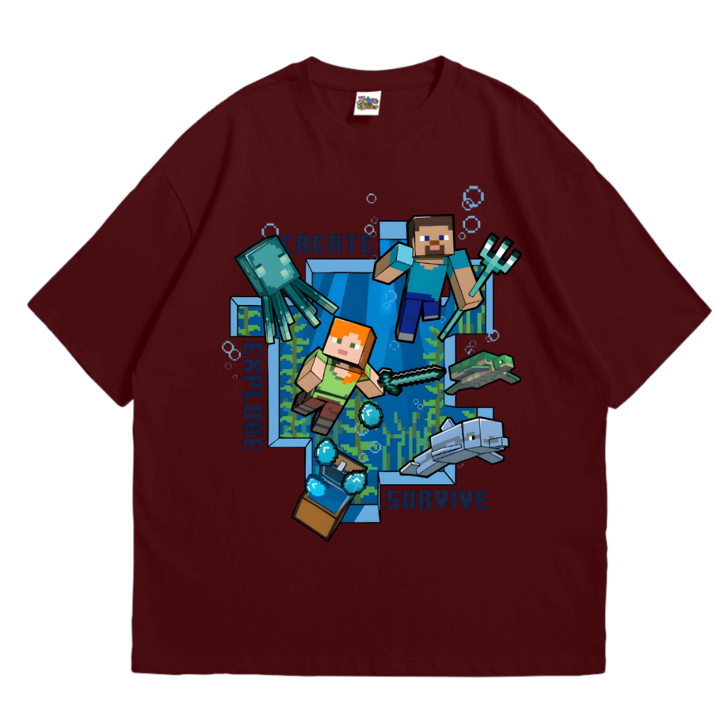 Kaos Roblox Anak Tanggung Survive Lengan Pendek Cotton Combed 30s