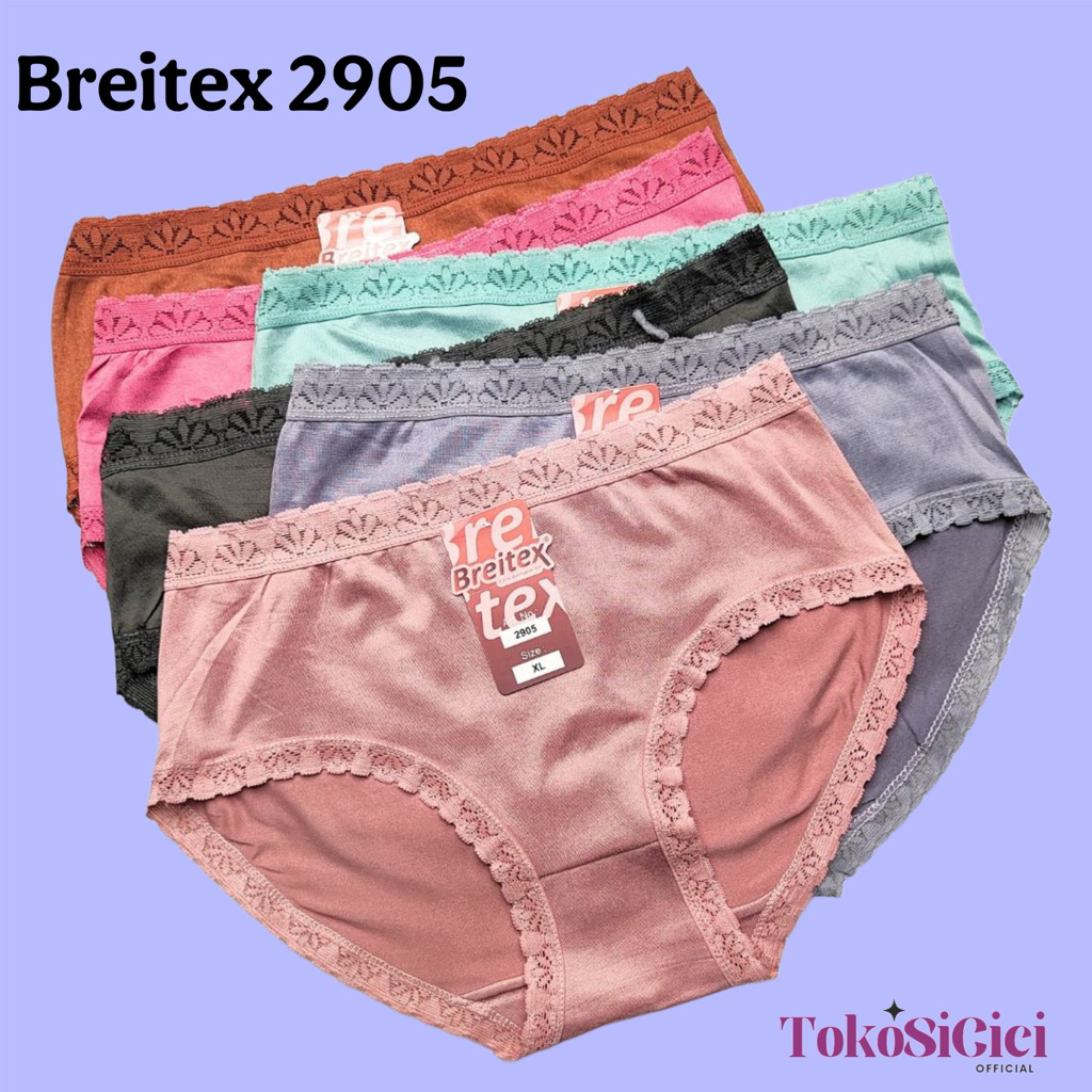 TSC-(3pcs&6pcs) CELANA DALAM WANITA BREITEX KARET RENDA CD PEREMPUAN BREITEX 2905