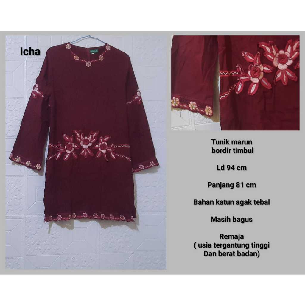 Baju tunik anak perempuan remaja 11 12 13 14 tahun prelove atasan murah meriah