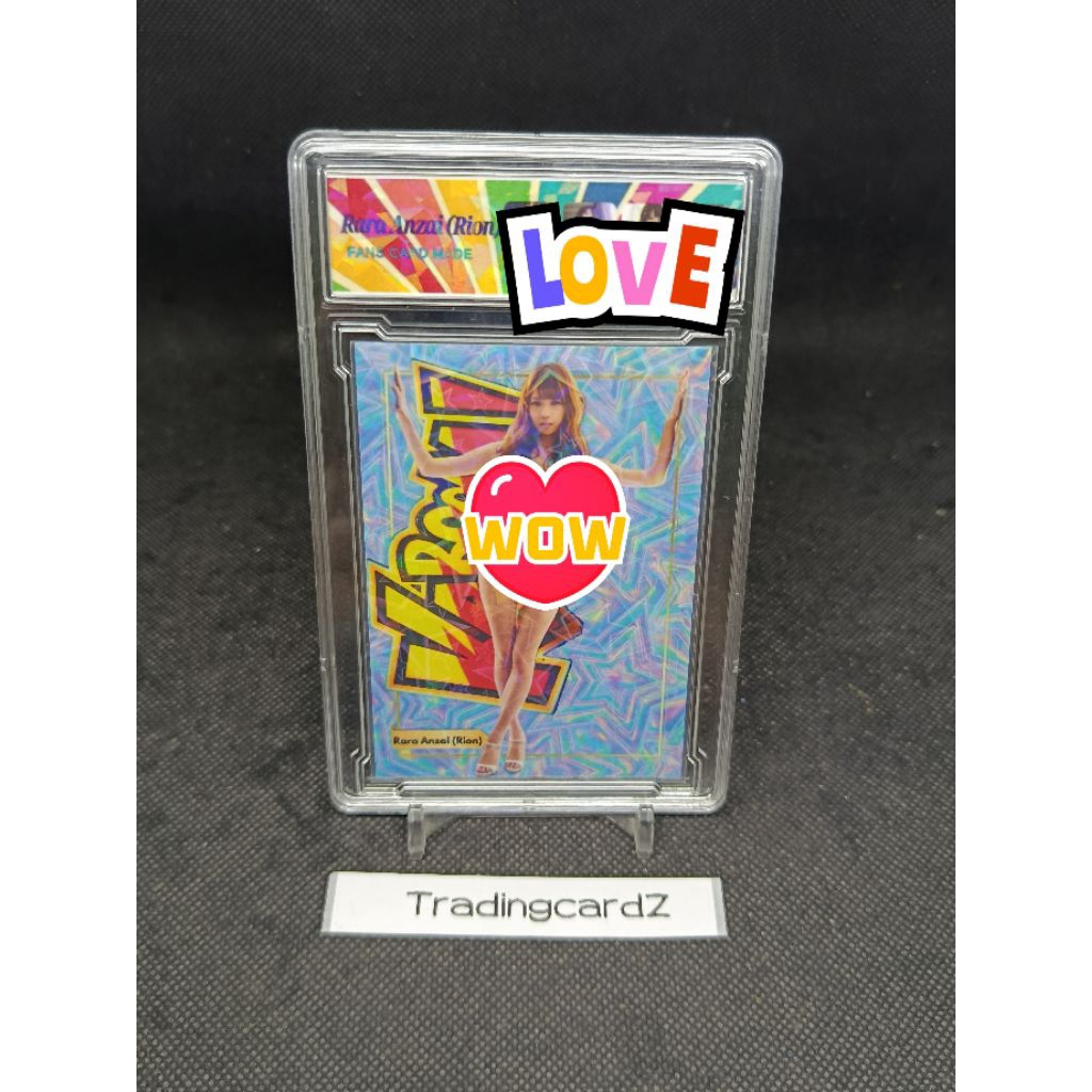 Trading card 2025 fans made card Holo Craked Ice Kaboom Rara Anz ai #NNO (Slab Label + sleeve Holo S