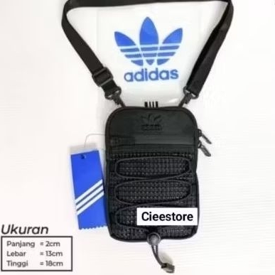 TAS SLINGBAG ADIDAS ORIGINAL BLACK / TAS SLINGBAG ADIDAS ORIGINAL BLACK FULL SET / TAS SLINGBAG ADID