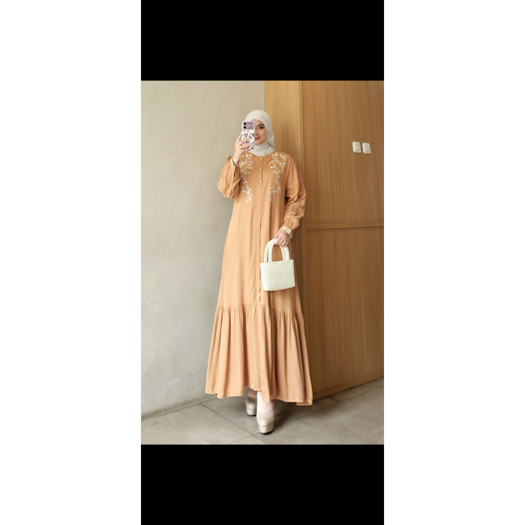 Layla bordir gamis dress longdress gamis murah
