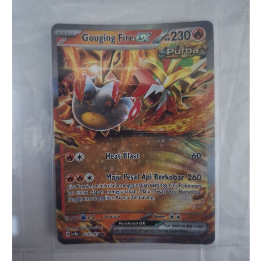 Gouging Fire ex RR sv8a 027/187 Scarlet & Violet Terastal Festival Kartu Pokemon TCG Original