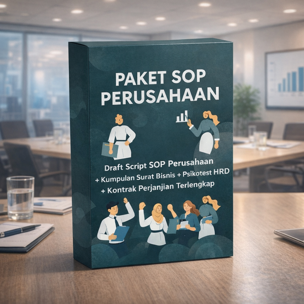 Draft Script SOP Perusahaan + Kumpulan Surat Bisnis + Psikotest HRD + Kontrak Perjanjian Terlengkap