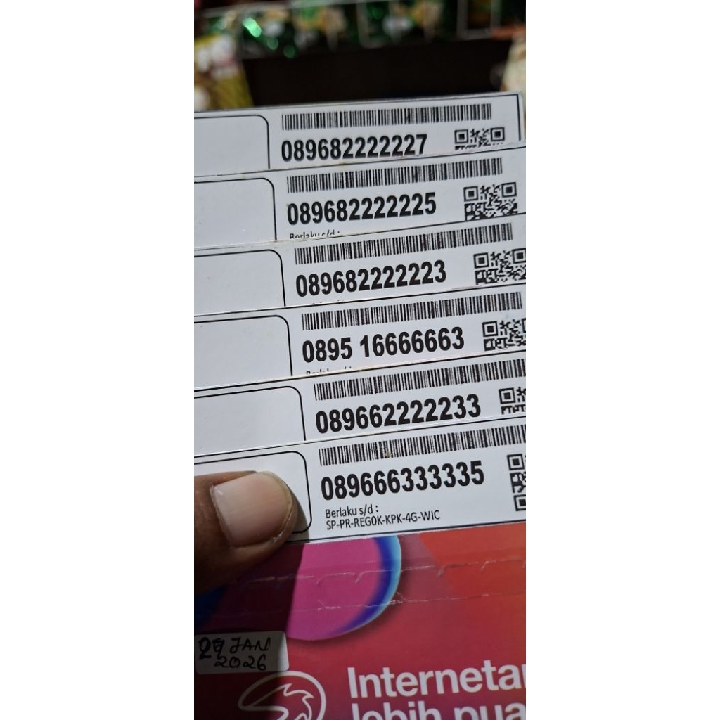 KARTU PERDANA NOMER CANTIK 3 Three  11 ANGKA 12 ANGKA KWARTED