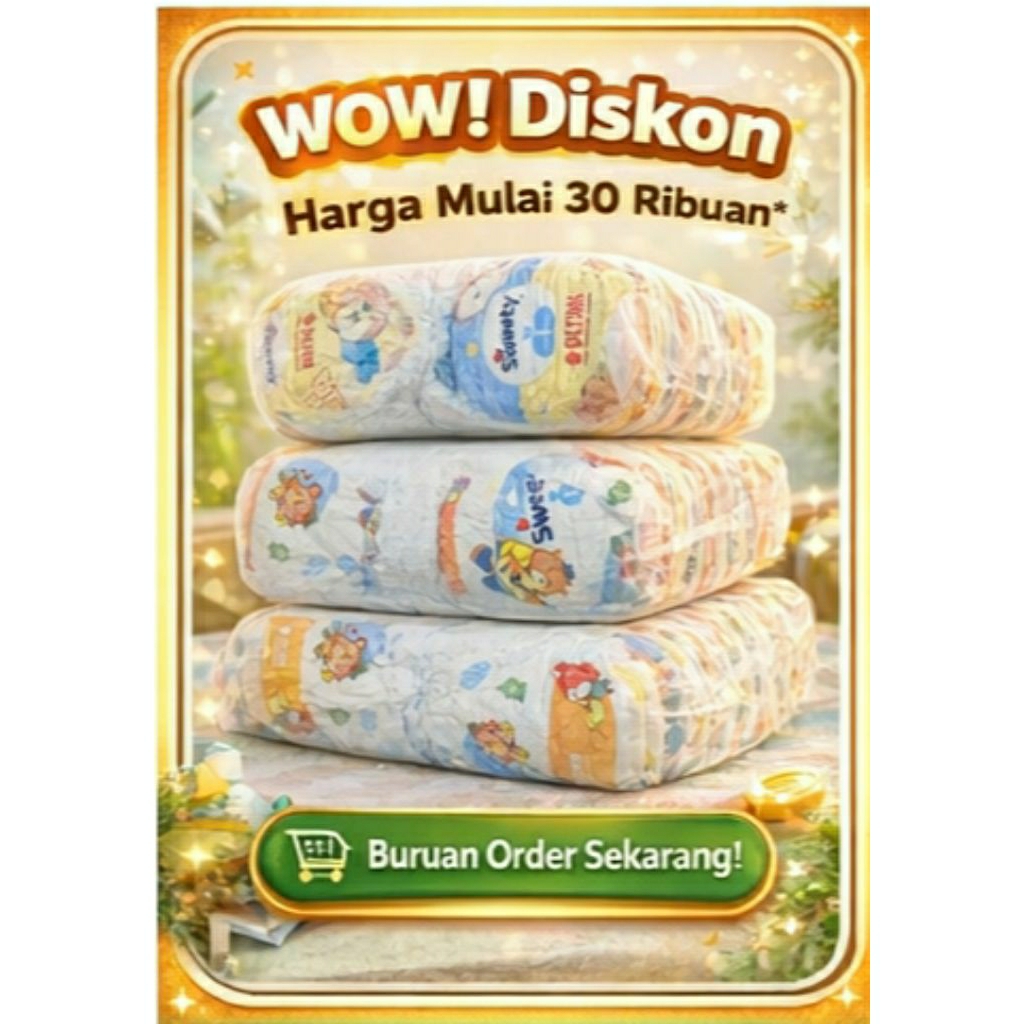 Pampers Curah Murah Berkualitas | Popok Bayi Lembut NB S M L XL XXL