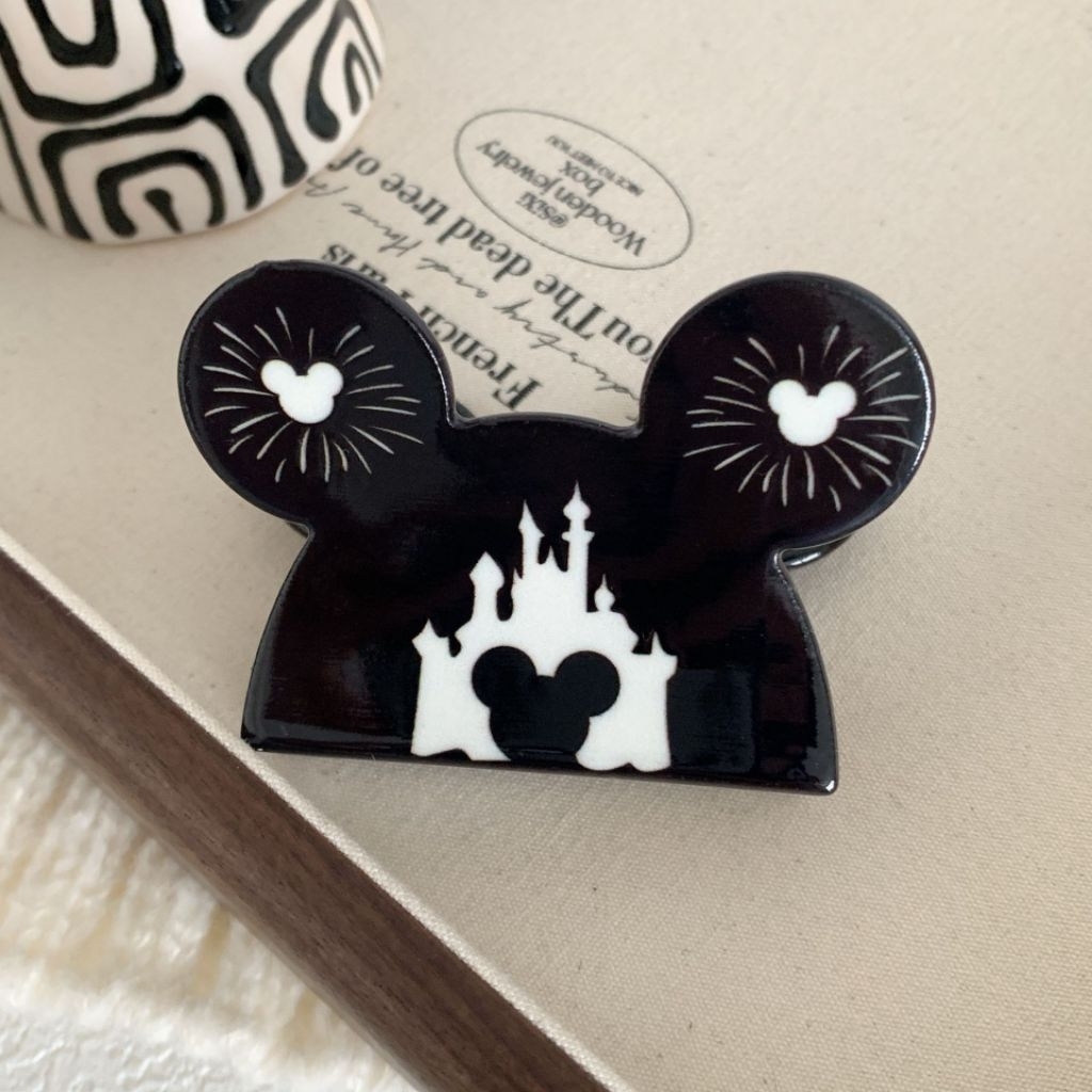 Mickey Head Disney Castle Hair Claw Clip - Jepit Rambut Bentuk Kepala Mickey Gambar Kastil Disney