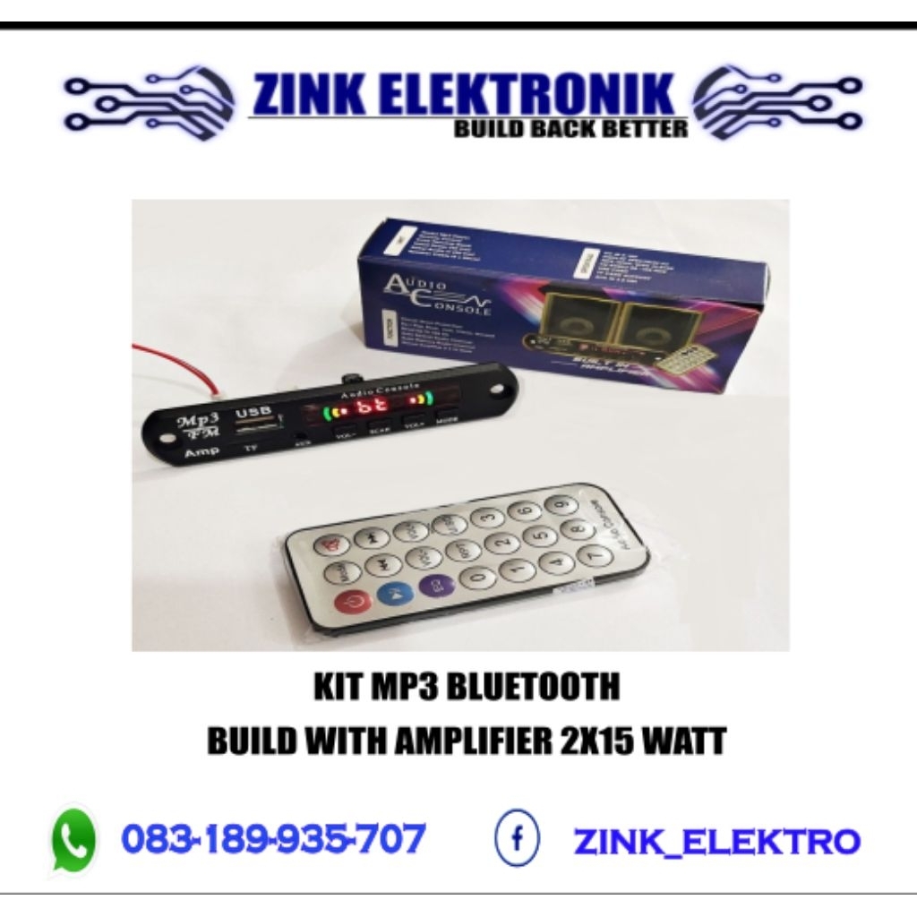 Kit Mp3 bluetooth with amplifier