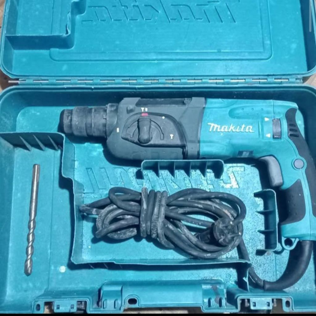 mesin bor bobok beton makita hr2470 3 pungsi sds drill rotary hammer bekas