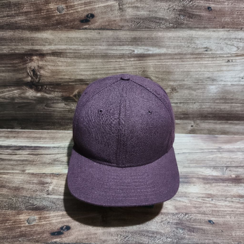 topi snapback vintage new era blank logo maroon wol