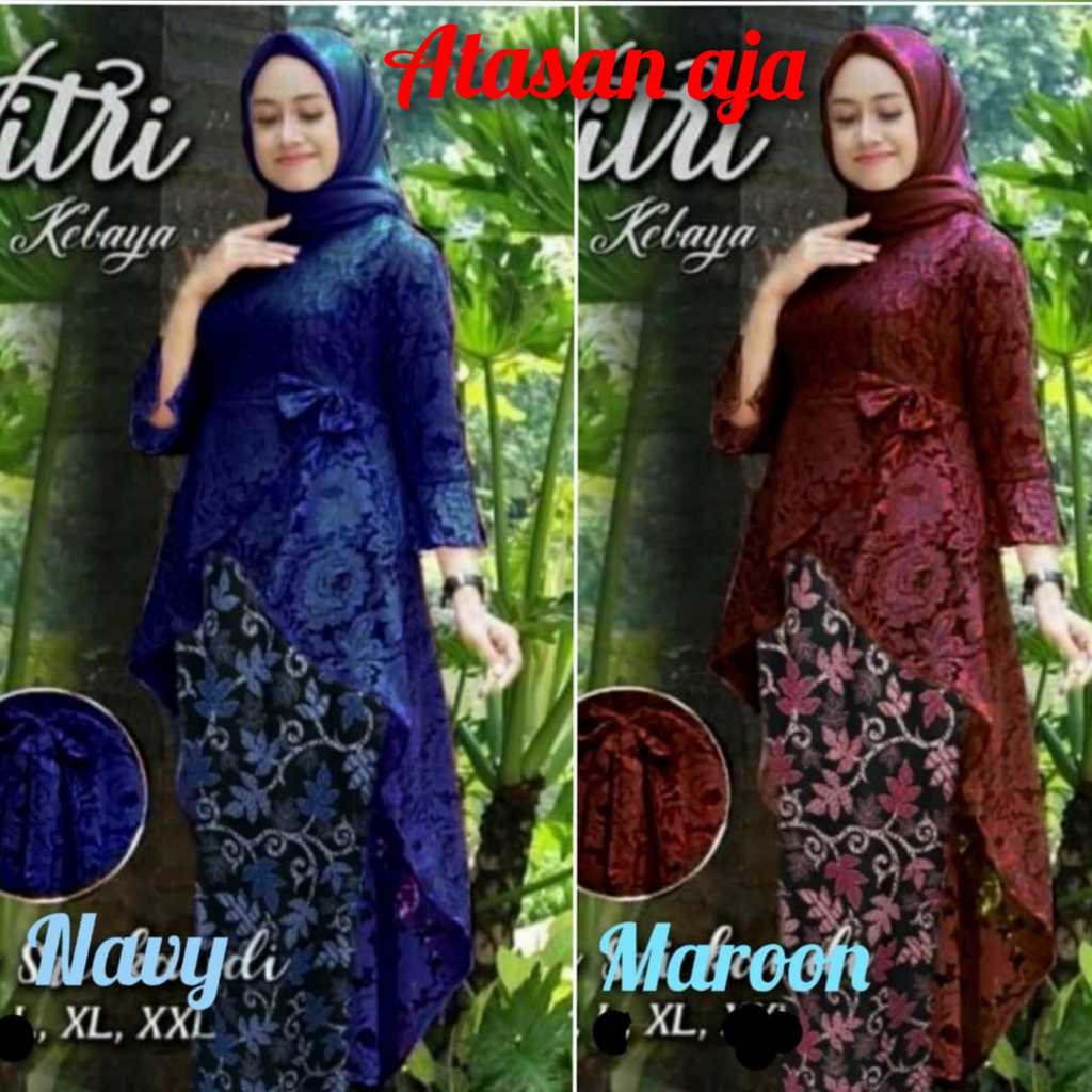 Atasan Kebaya Brukat Aisha Modern Pesta Kondangan Elegan
