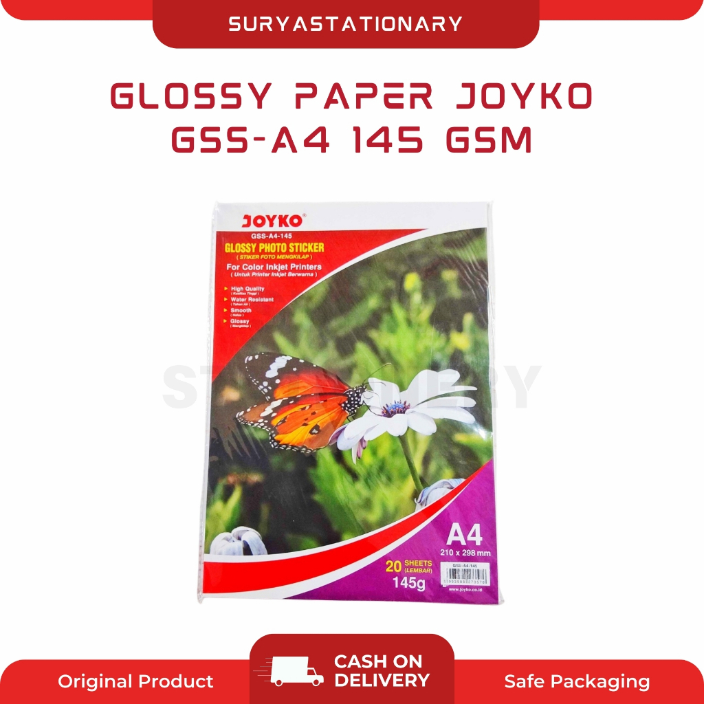 (PAK) GLOSSY PAPER JOYKO GSS-A4 145 GSM / 160 GSM STIKER