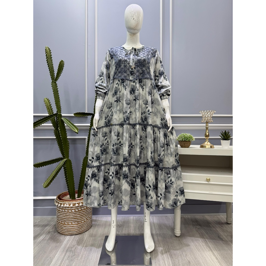 Dress Midi Salvina ys motif songket