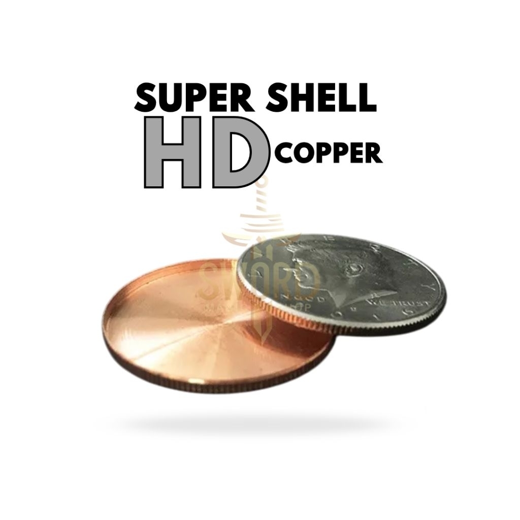 Sulap Super Shell HD Copper - Expanded Shell - Shimmed Expanded Shell - Coin Magic - Sulap Koin - To