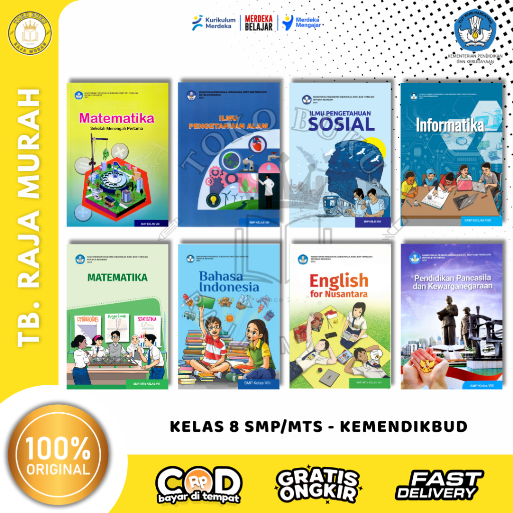 Buku Paket Siswa KELAS 8 SMP/MTS Kumer Lengkap - Kemendikbud