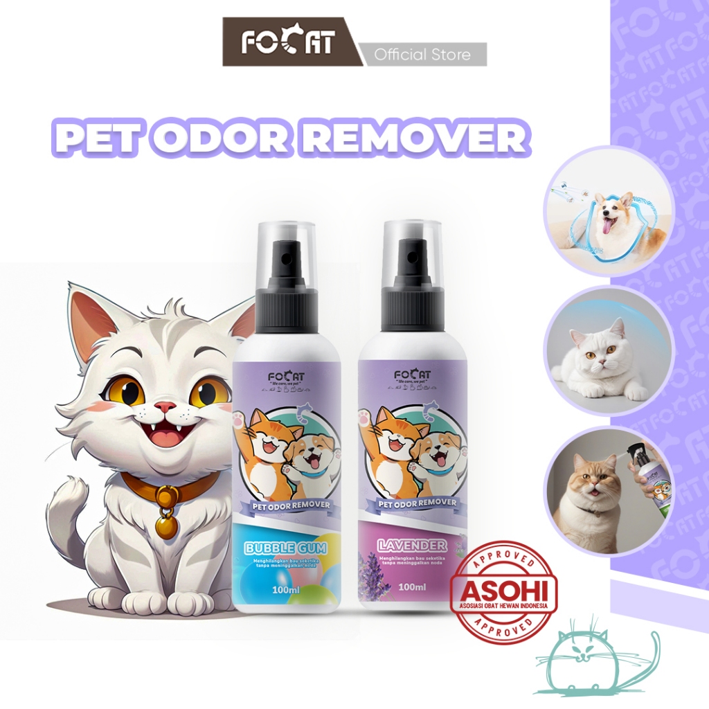 FOCAT Pet Odor Remover N09 Spray Penghilang Bau Poop/Bau Pesing Kotoran Kucing Anjing 100ml