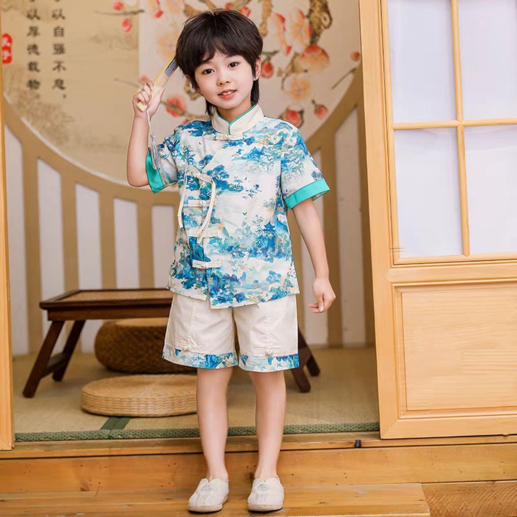 setelan anak cheongsam qibao couple twins newborn hibgga 4thn premium