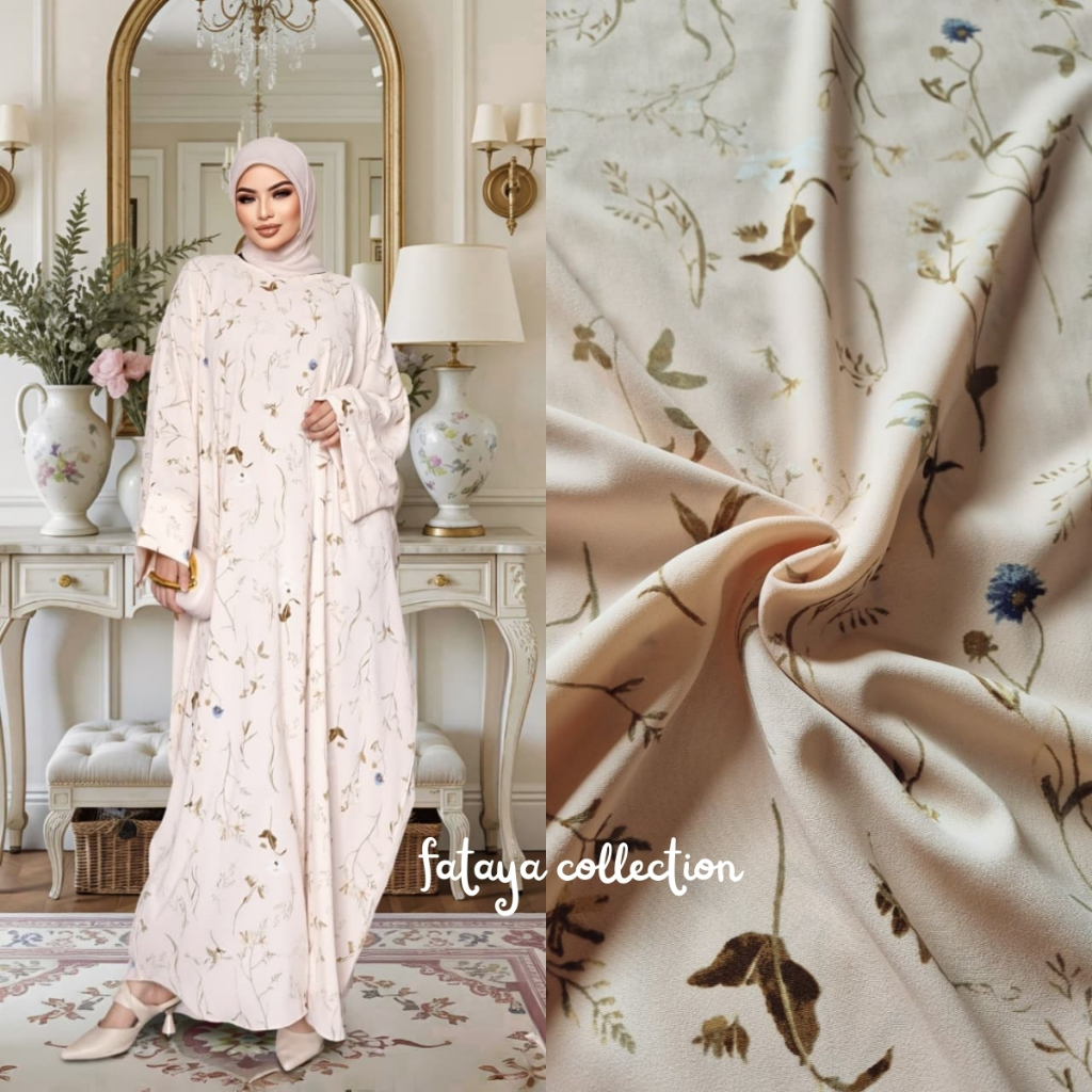 Fataya Collection UNA BANIA Abaya Farasha - Kain Premium Crepe