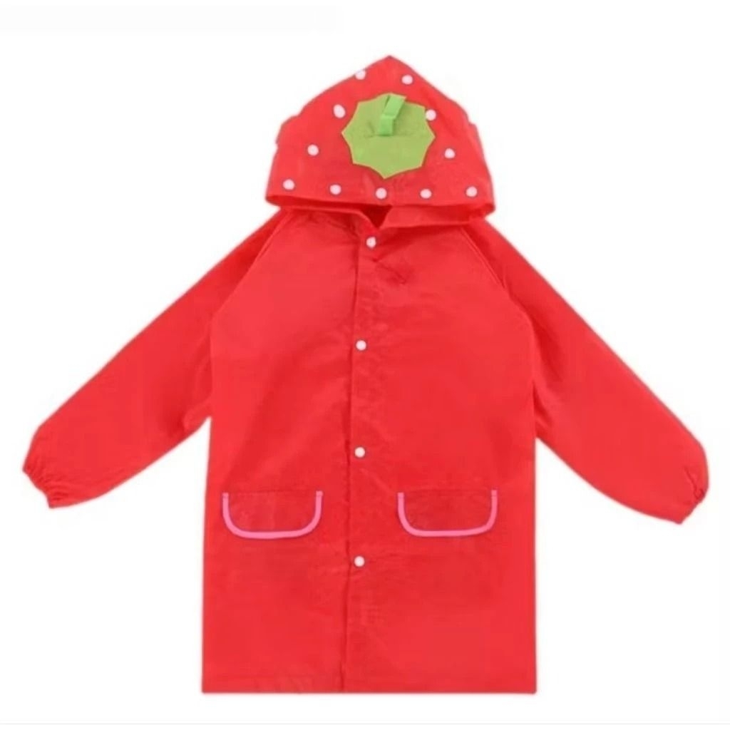 Jas Hujan Anak Model Kartun Lucu Jubah Hoddie Lengan Panjang