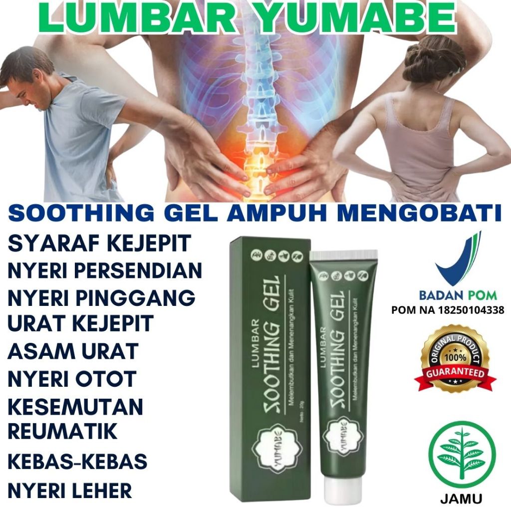 YUMABE Salep Lumbar BPOM 100% Asli Meredakan Nyeri Pinggang Otot 20g