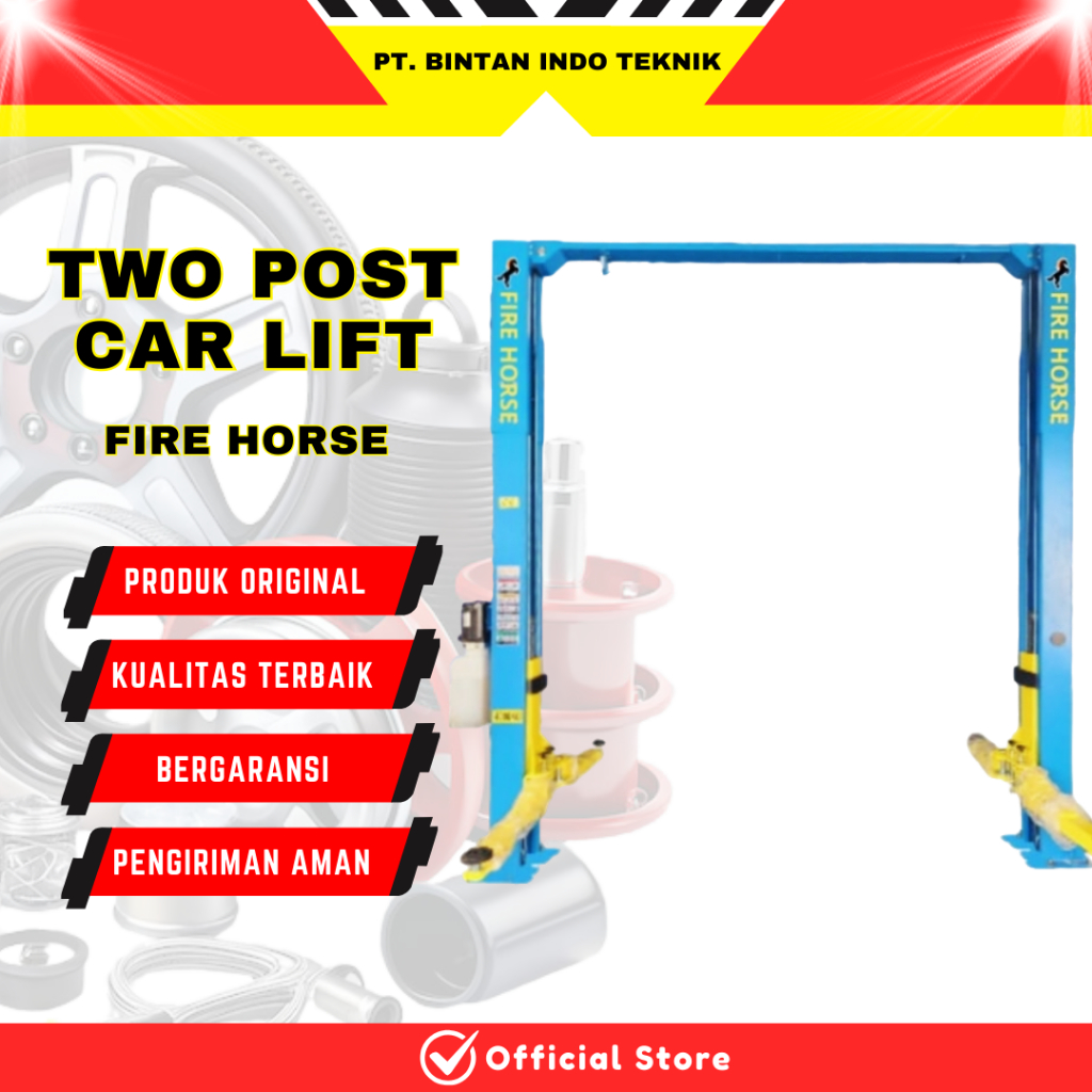 FHorse Two Post Car Lift Hydrolic Industri Otomotif Alat Angkat Mobil 2 Tiang Bengkel Modern 4000 kg
