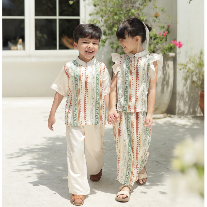 Giggles - Safa Set Raya Couple | Bell and Bo | Setelan Raya Collection Couple Kembar