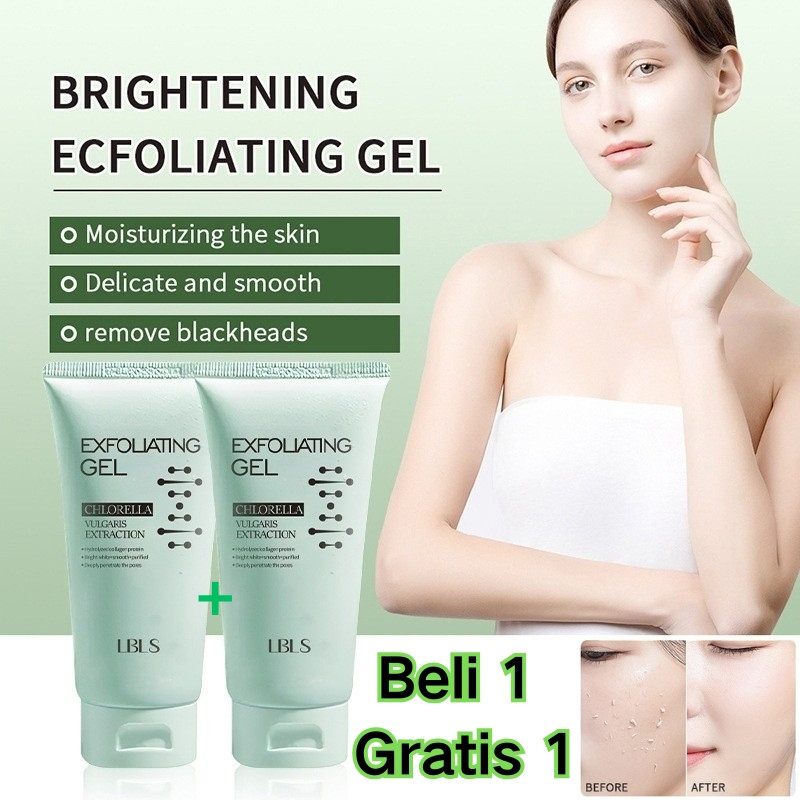 Beli 1 Gratis 1 Exfoliating Gel Meet Face Chlorella Vulgaris Extraction 50g - Mengontrol minyak dan 