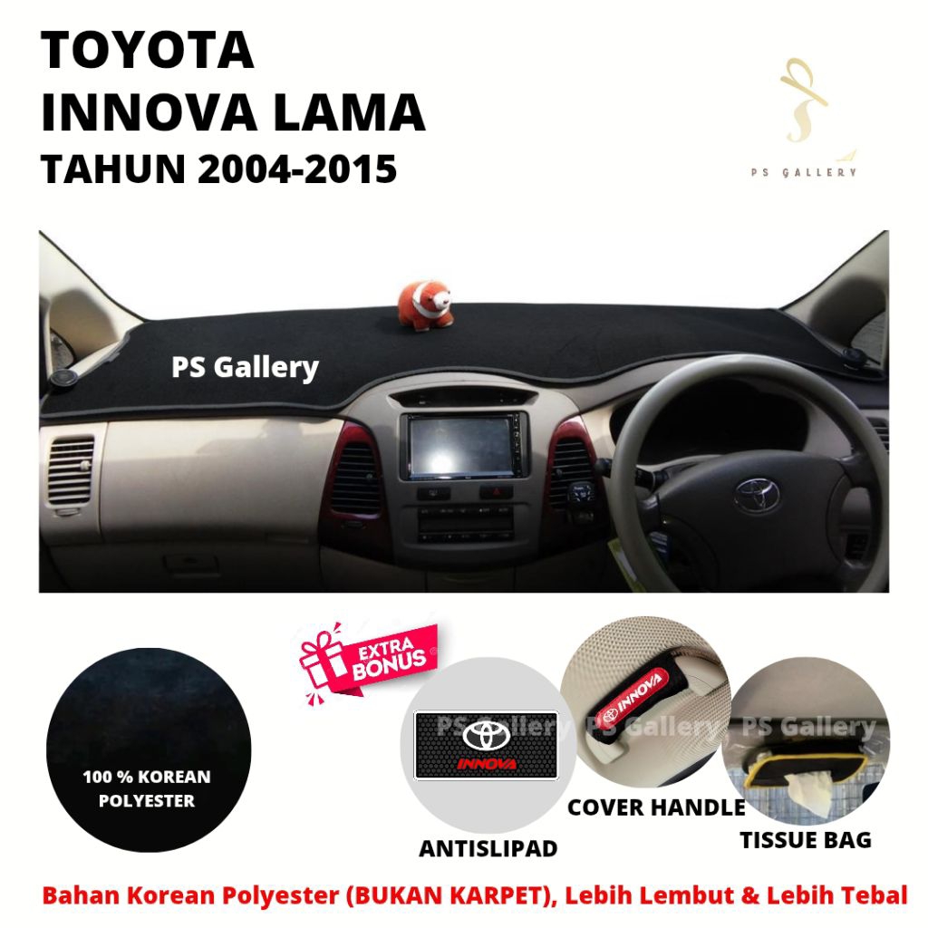 Aksesoris Premium Alas Cover Dashboard Mobil Innova Lama