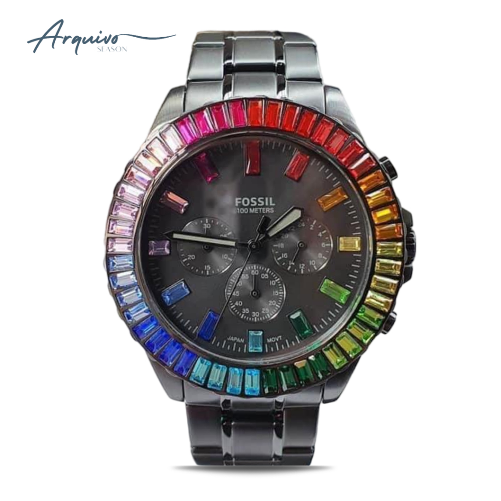 Jam Tangan Pria Fossil The Garrett Chronograph Limited Edition Stainless Steel Mewah Original LE1085