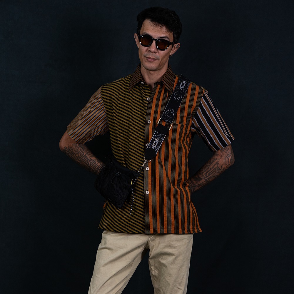 Lurik Lengan Pendek Pria Abhi Rana