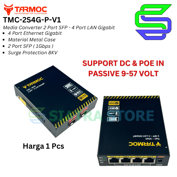 Ethernet Fiber Switch 2 SFP 4 LAN Gigabit | Media Converter FO