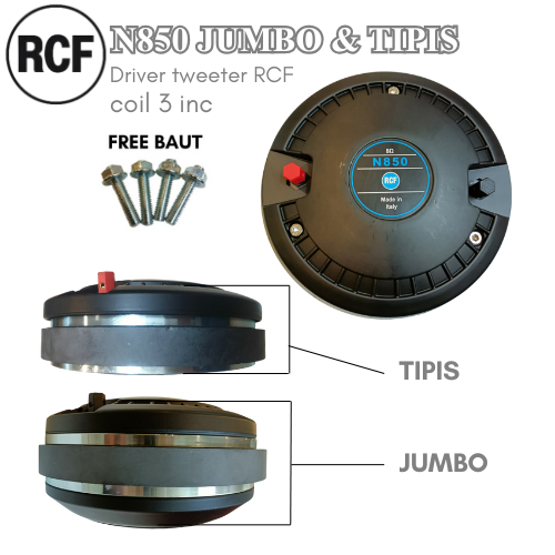 Drive Tweeter RCF N850 jumbo & tipis Spull 3inch Speaker 8ohm