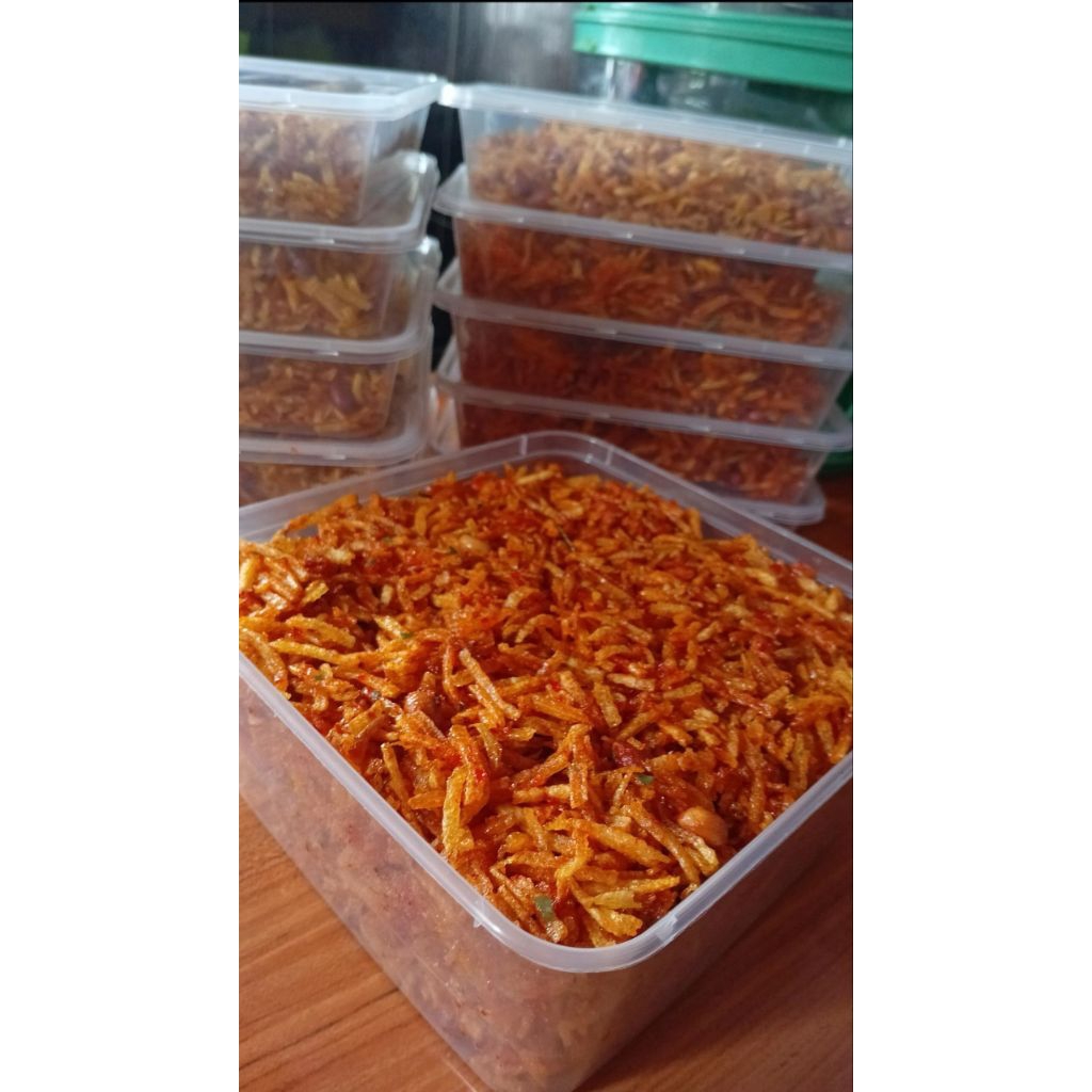 kentang mustofa/kering kentang 500gr mix kacang dan daun jeruk