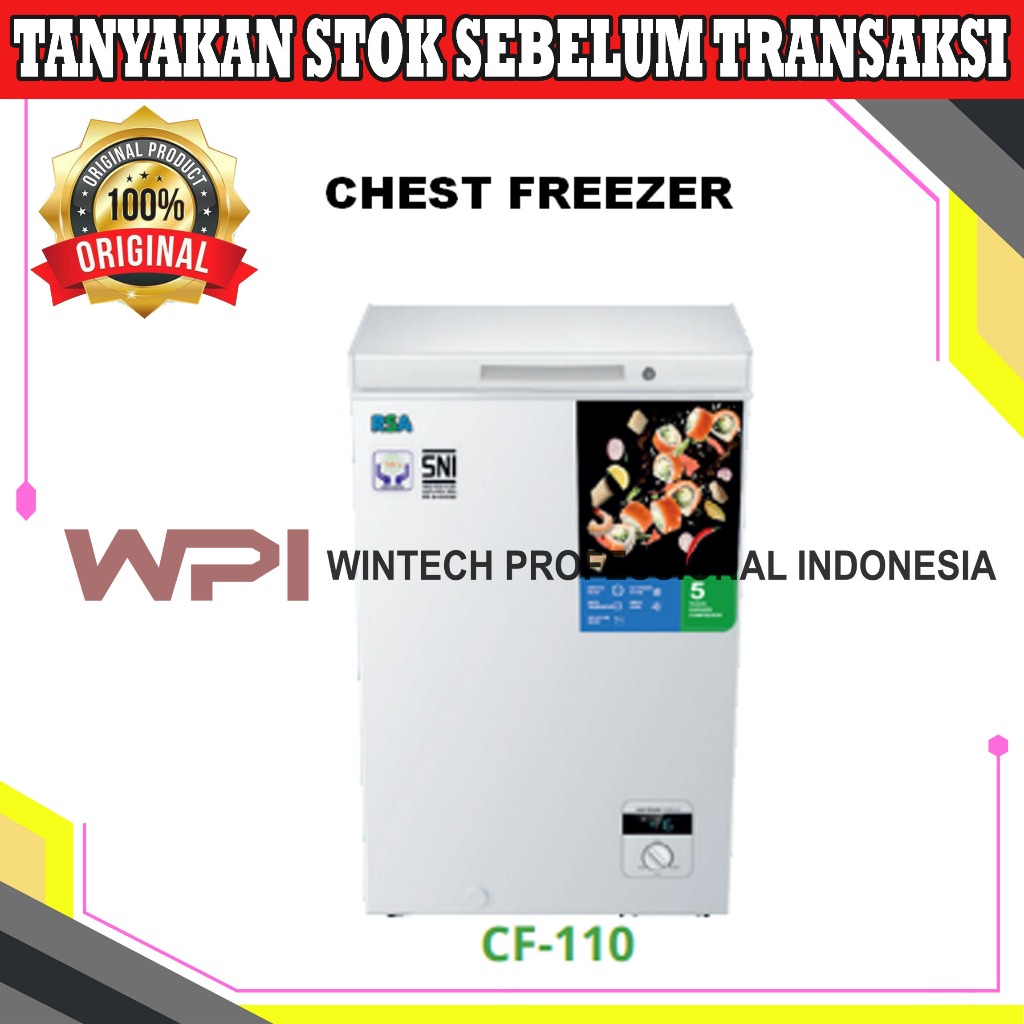 RSA CF-110 Chest Freezer - Box Pendingin - Lemari Pendingin - Freezer Box untuk Makanan Beku Frozen 