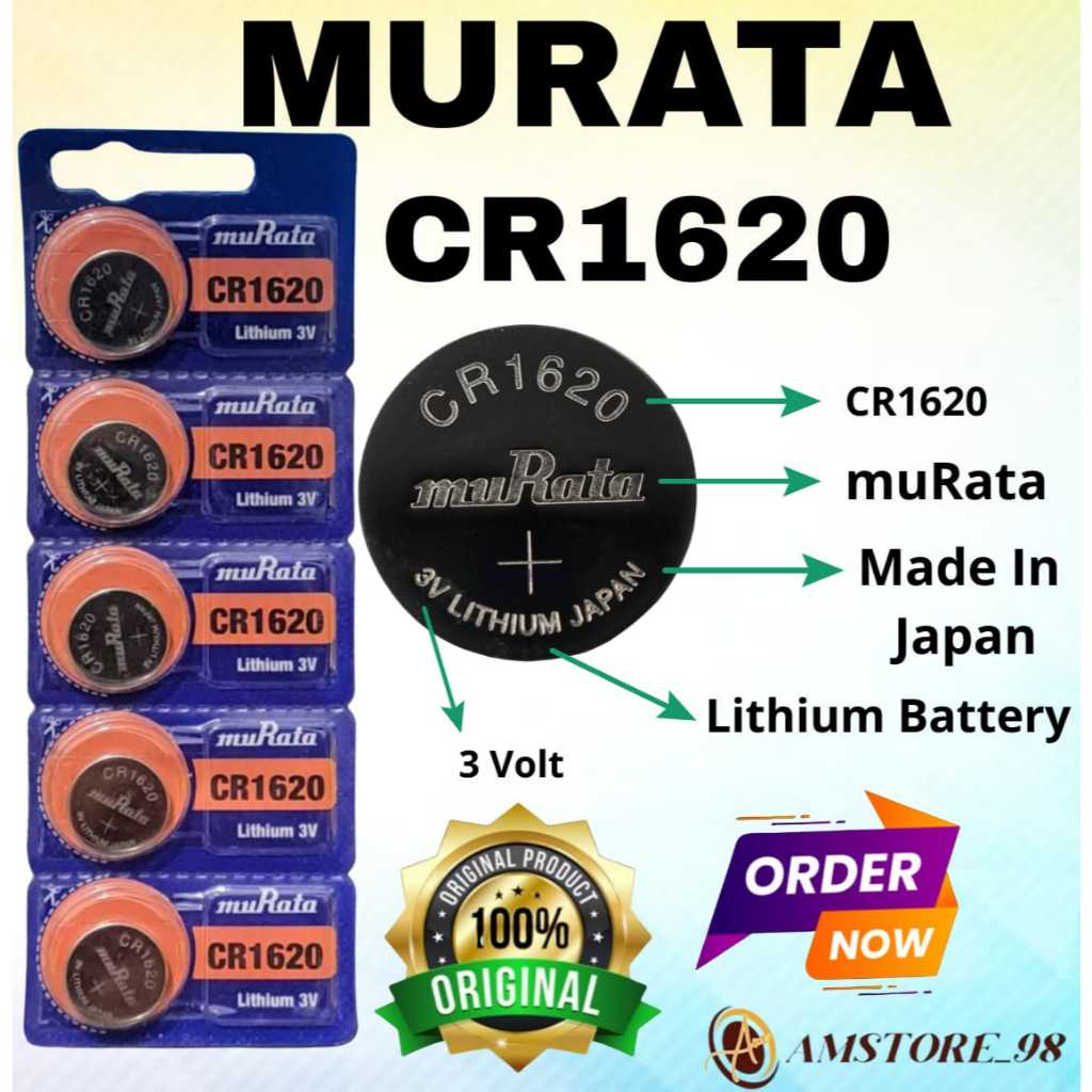 batre battery Murata CR1620 Murata CR 1620 original asli