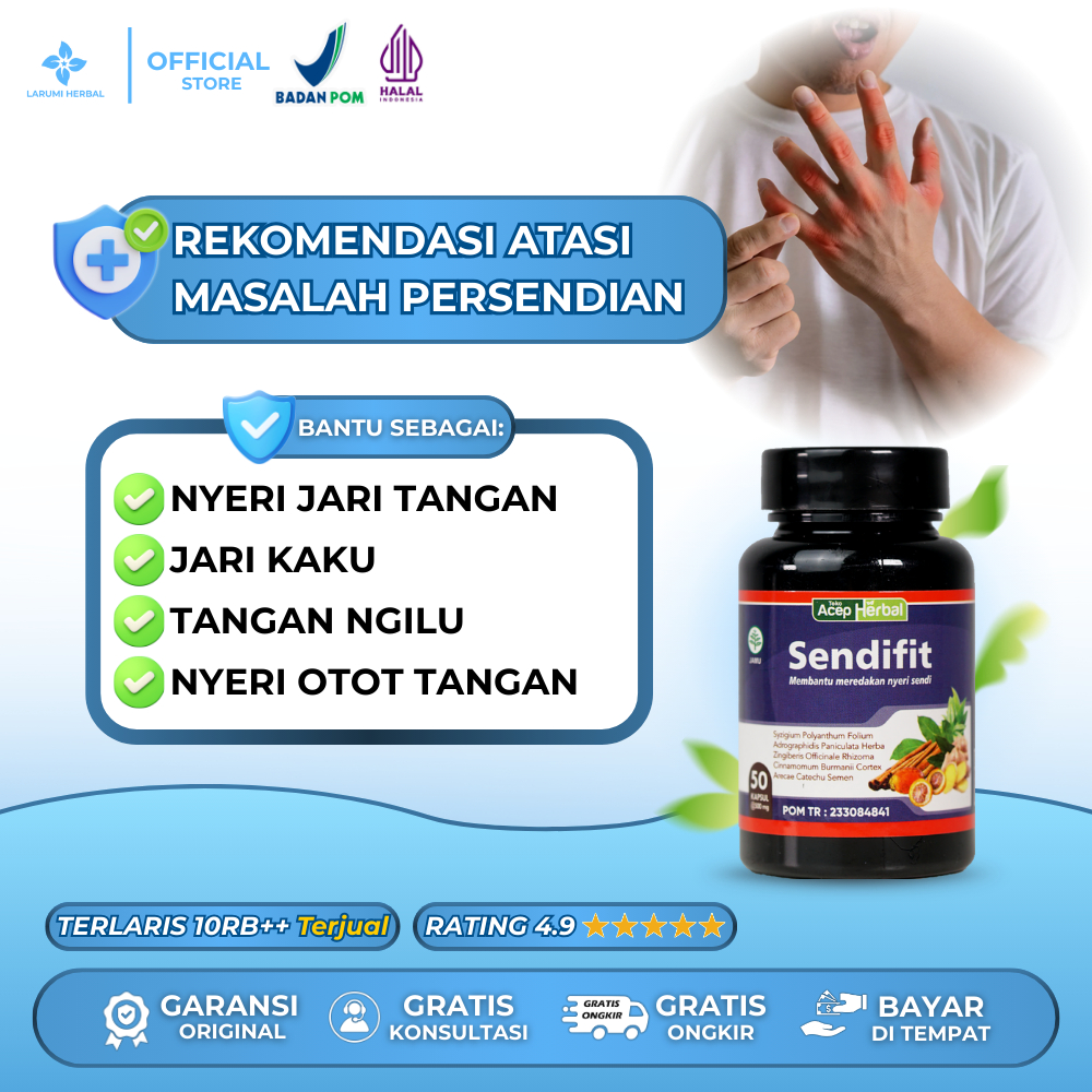 Sendifit kapsul obat nyeri jari tangan, jari tangan kaku, tangan ngilu, Nyeri otot tangan