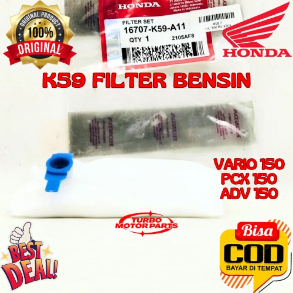 FILTER BENSIN ORIGINAL HONDA KODE K59, FILTER BENSIN VARIO 150, FILTER BENSIN PCX 150, FILTER BENSIN
