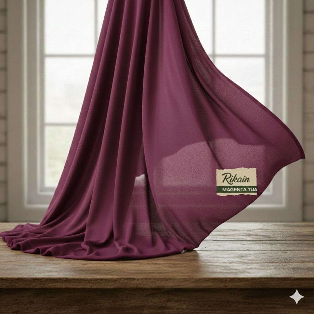 Rikain- Kain Gamis Sifon Arab Silky Anti UV Premium