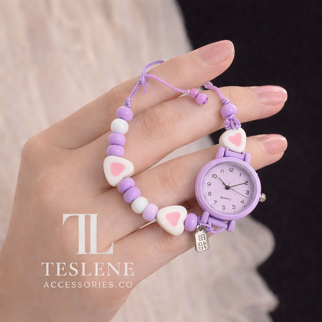 JAM TANGAN GELANG SERUT LUCU | JAM TANGAN KAIN SERUT