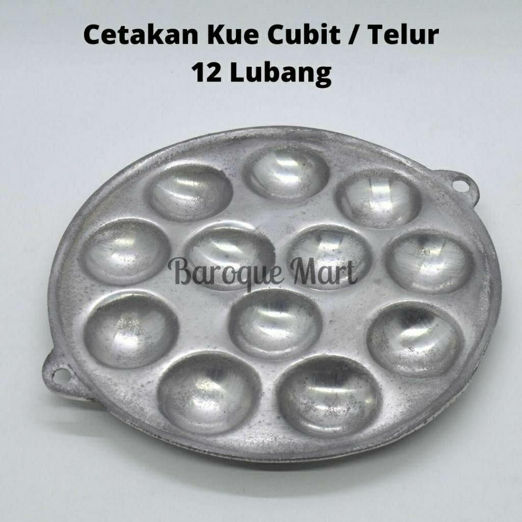 cetakan kue cubit telur puyuh ceplok mini 12 lubang bulat anti lengket