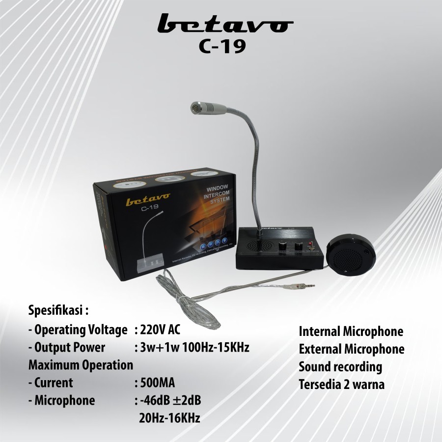 Mic Meja Mic Loket Betavo C19 C-19 C 19 Original TERLARIS