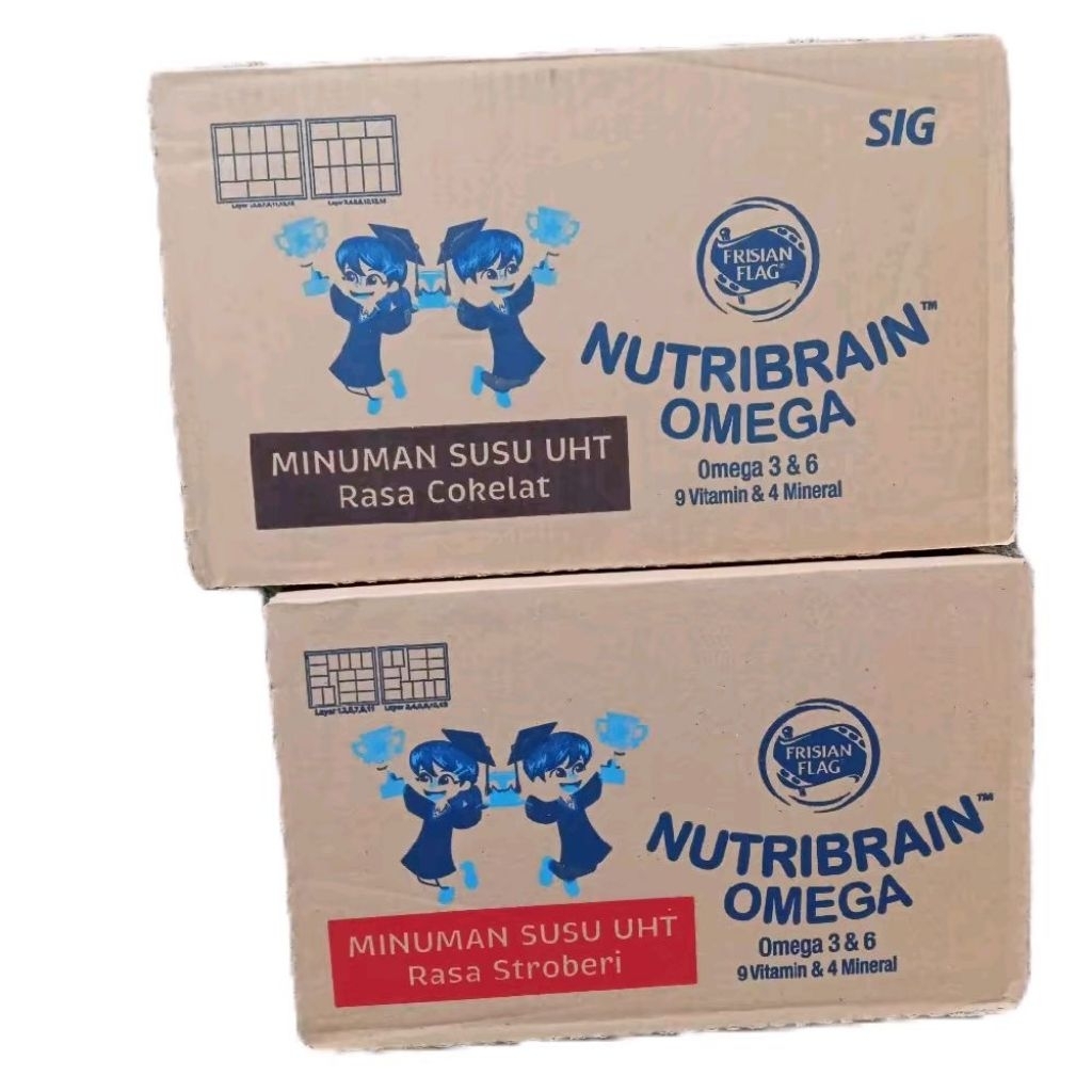 1 DUS SUSU UHT FRISIAN FLAG NUTRIBRAIN RASA COKLAT | STRAWBERRY | PLAIN KEMASAN 36 PCS X 115 ML MURA