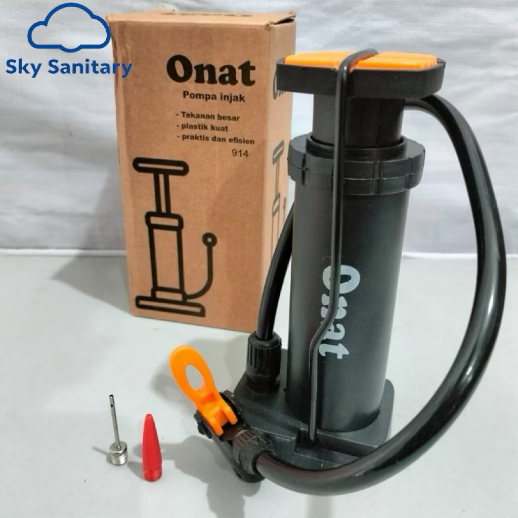 FOOT PUMP /POMPA INJAK MINI ONAT/ POMPA SEPEDA MOTOR MINI /POMPA BOLA /POMPA INJAK TABUNG