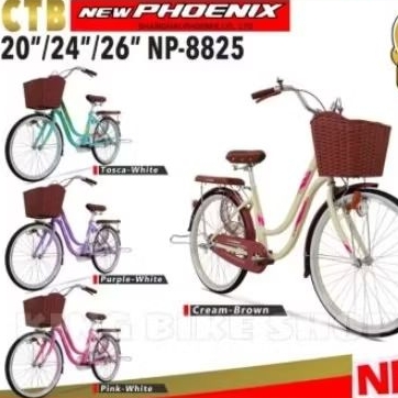 SEPEDA MINI 26 PHOENIX 8825 AT KERANJANG + BONCENGAN