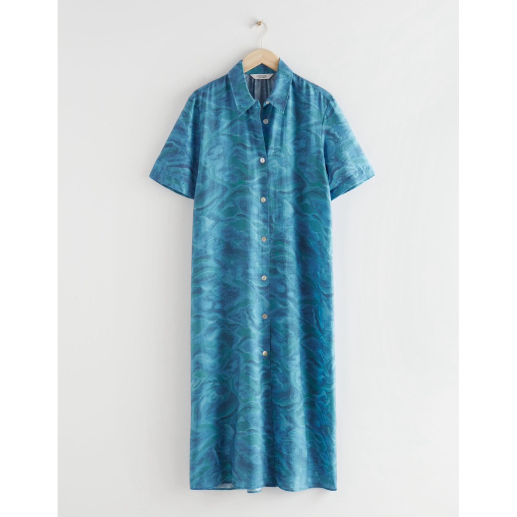 & other stories buttoned maxi dress