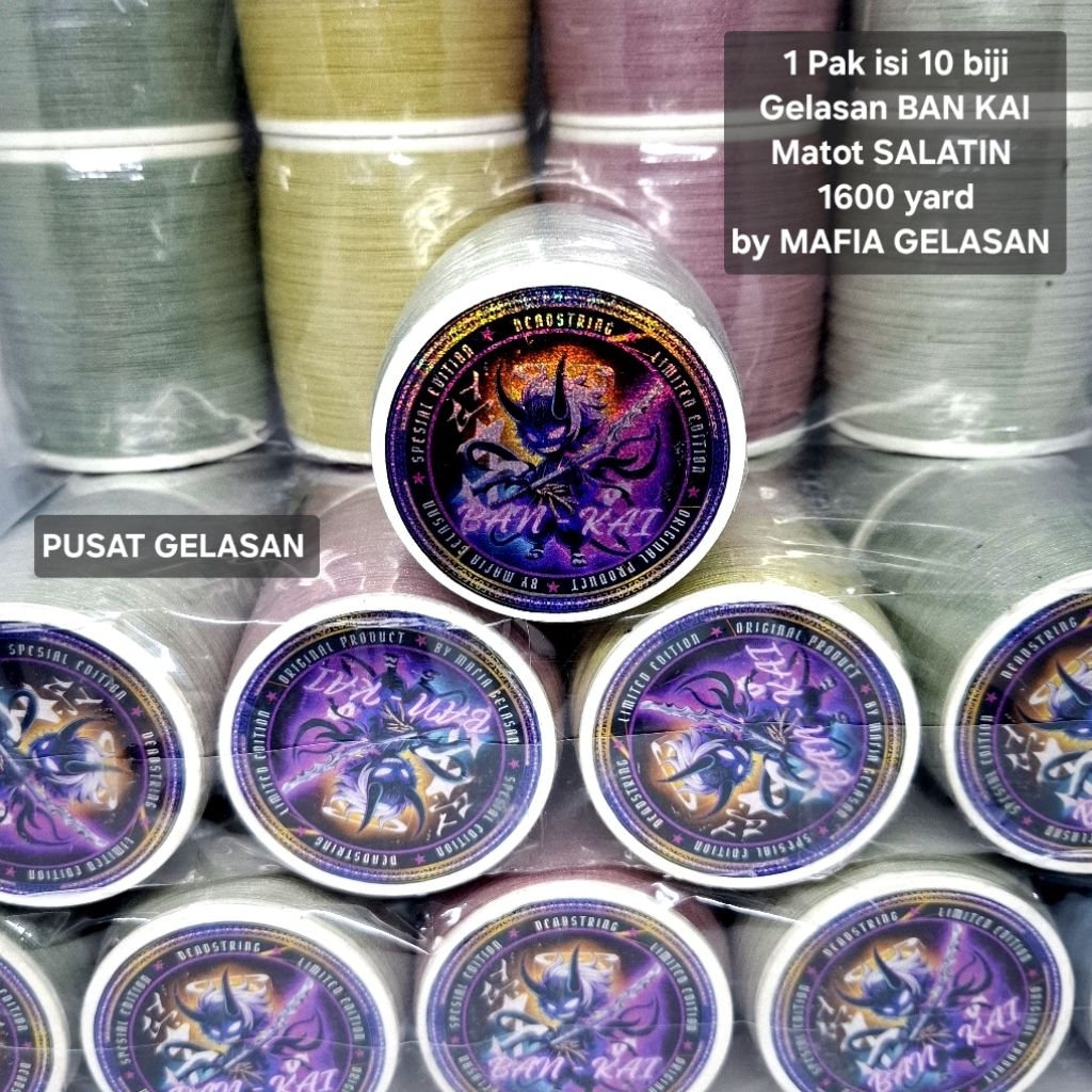 ( 1 PAK ) Gelasan BAN-KAI Matot SALATIN 1600 yard by MAFIA GELASAN Pusat Gelasan