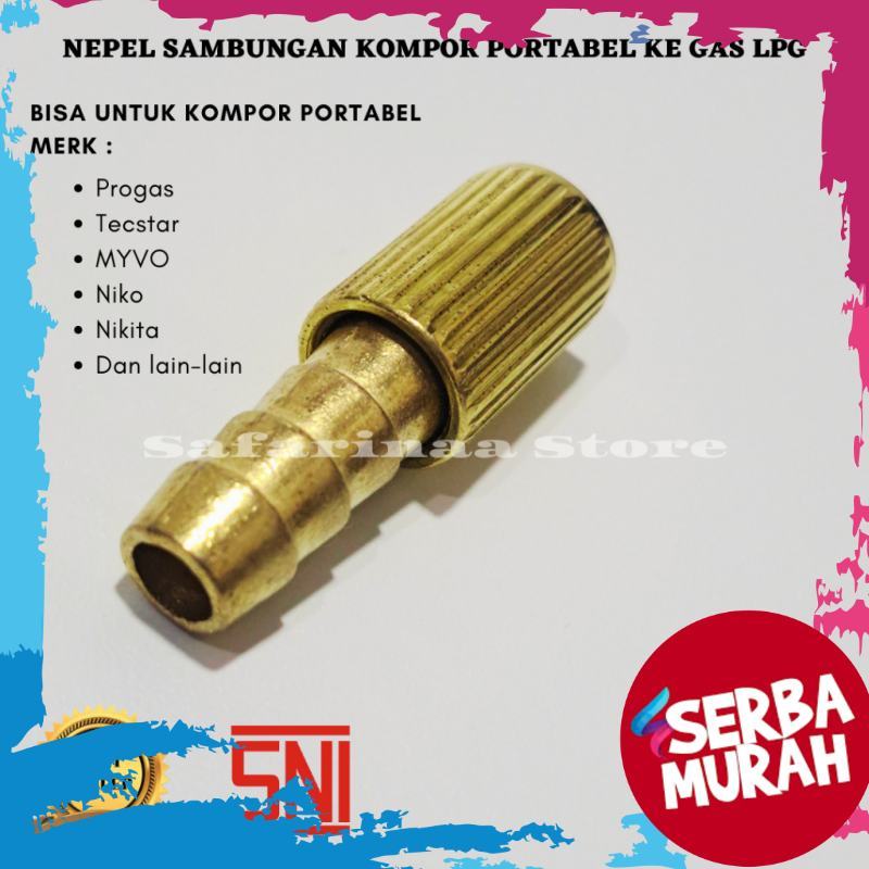 Nepel Sambungan Kompor Portable ke Tabung Gas LPG